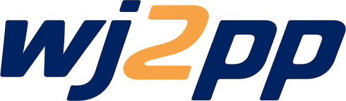 wj2pp logo in neon purple style